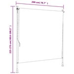 vidaXL Store roulant d'extérieur orange et blanc 200x270cm tissu acier