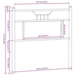 vidaXL Tête de lit chêne sonoma 80 cm bois d'ingénierie et acier