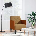 vidaXL Fauteuil avec accoudoirs marron 55 cm velours