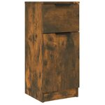 vidaXL Buffets 2 Pièces Chêne fumé 30x30x70 cm Bois d'ingénierie