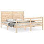 vidaXL Cadre de lit sans matelas bois massif