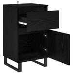 vidaXL Buffet avec tiroir Chêne noir 35 x 40 x 70 cm Bois d'ingénierie