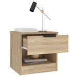 vidaXL Tables de chevet 2 Pièces Chêne Sonoma Bois d'ingénierie