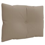 vidaXL Coussins de palette lot de 3 taupe tissu