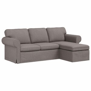 vidaXL Canapé Taupe 215 x 138 x 80 cm tissu