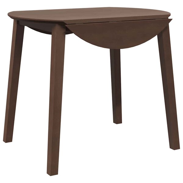 vidaXL Table à manger marron bois massif et caoutchouc