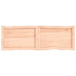 vidaXL Dessus de table bois massif non traité bordure assortie