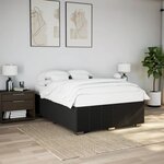 vidaXL Cadre de lit sans matelas noir 140x190 cm tissu