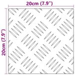 vidaXL Plaques à damier 2 Pièces Argent 20 x 20 cm Aluminium