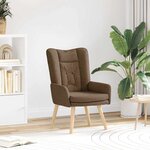 vidaXL Fauteuil relaxant Marron 63 x 67 x 94 cm tissu