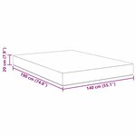 vidaXL Matelas de Lit avec matelas Vert 140 x 190 cm tissu