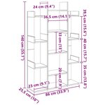 vidaXL Bibliothèque vieux bois 86x25 5x140 cm bois d'ingénierie
