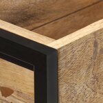 vidaXL Jardinière 90x20x68 cm Bois de manguier brut