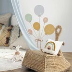 6 ballons en bois + fil de jute