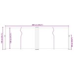 vidaXL Auvent latéral rétractable Marron 140 x 600 cm