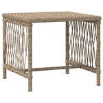 vidaXL Ensemble de chaises longues Ensemble de 3 Beige Rattan PE  métal