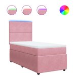 vidaXL Sommier à lattes de lit et matelas Rose 80x200 cm Velours
