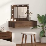 vidaXL Table de Toilette Marron 83 x 40 x 70 cm Bois d'ingénierie