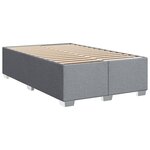 vidaXL Sommier à lattes de lit avec matelas Gris clair 120x200cm Tissu