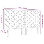 vidaXL Tête de lit Gris foncé 180 cm Velours