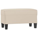 Banc banquette crème 70 x 35 x 41 cm tissu microfibre 02_0010618