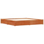 vidaXL Cadre de lit Cire marron 180 x 200 cm Bois de Pin Massif