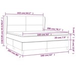 vidaXL Sommier à lattes de lit avec matelas Noir 160x200 cm Tissu