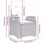 vidaXL Ensemble de salle à manger de jardin - 7 pièces avec coussins en rattan poly beige.