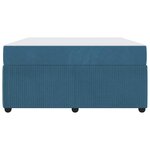vidaXL Cadre de lit avec matelas Bleu 160 x 200 cm Velours