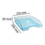 Corbeille À Courrier Combo Midi Transparent - Turquoise Brillant - X 6 - Exacompta