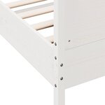 vidaXL Cadre de lit sans matelas blanc 140x190 cm bois de pin massif