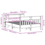 vidaXL Lit bibliothèque sans matelas blanc 120x190 cm bois pin massif