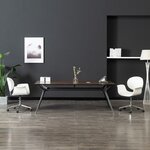 vidaXL Chaise pivotante de bureau Blanc Similicuir