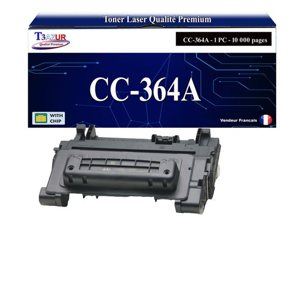 T3AZUR -Toner compatible avec HP CC364A / CE390A (64A/90A) pour HP Laserjet M601  M601DN  M601N  M602  M602DN  M602N