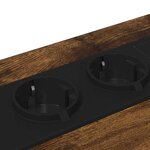 vidaXL Cabinet de chevet avec tiroir 2 Pièces Chêne fumé 42 x 41 x 56 cm