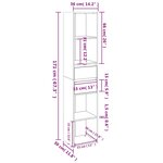 vidaXL Bibliothèque Blanc 36x30x171 cm Bois d'ingénierie