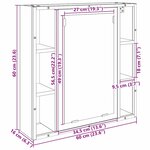 vidaXL Armoire Miroir de Salle de Bain Beige 60 x 16 x 60 cm