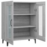 vidaXL Buffet sonoma gris 69 5x34x90 cm bois d'ingénierie
