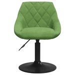 vidaXL Chaise de salle à manger Vert clair Velours