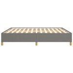 vidaXL Cadre de lit sans matelas gris foncé 180x200 cm tissu
