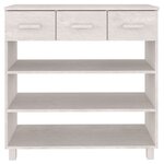 vidaXL Table console HAMAR Blanc 90x35x90 cm Bois massif de pin
