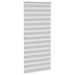 vidaXL Store zèbre gris clair largeur du tissu 95 9 cm polyester
