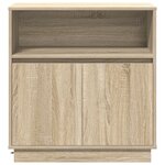 vidaXL Buffet avec LED Chêne Sonoma 71x34 5x75 cm Bois reconstitué