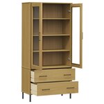 vidaXL Bibliothèque avec pieds en métal Marron 85x35x172 5cm Bois OSLO
