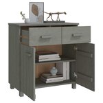 vidaXL Buffet HAMAR Gris clair 79x40x80 cm Bois massif de pin