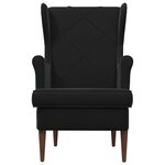 vidaXL Fauteuil Noir Velours