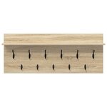 vidaXL Porte-manteau mural avec étagère avec stockage Chêne sonoma 100 x 40 x 12 cm