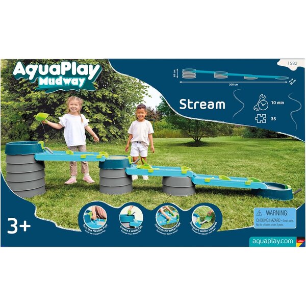 Aquaplay 8700001582 - Mudway Stream - Circuit de Jeu d'eau et de Sable combiné avec écrous