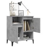 vidaXL Buffet Gris béton 60x35x70 cm Bois d'ingénierie