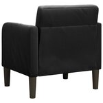 vidaXL Fauteuil avec accoudoirs noir 54 cm velours
